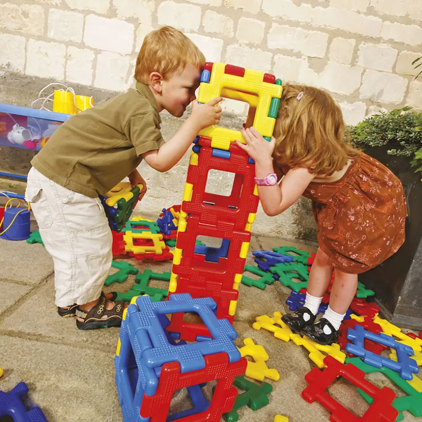 Giant Polydron Recycled Construction Class Set 80pk