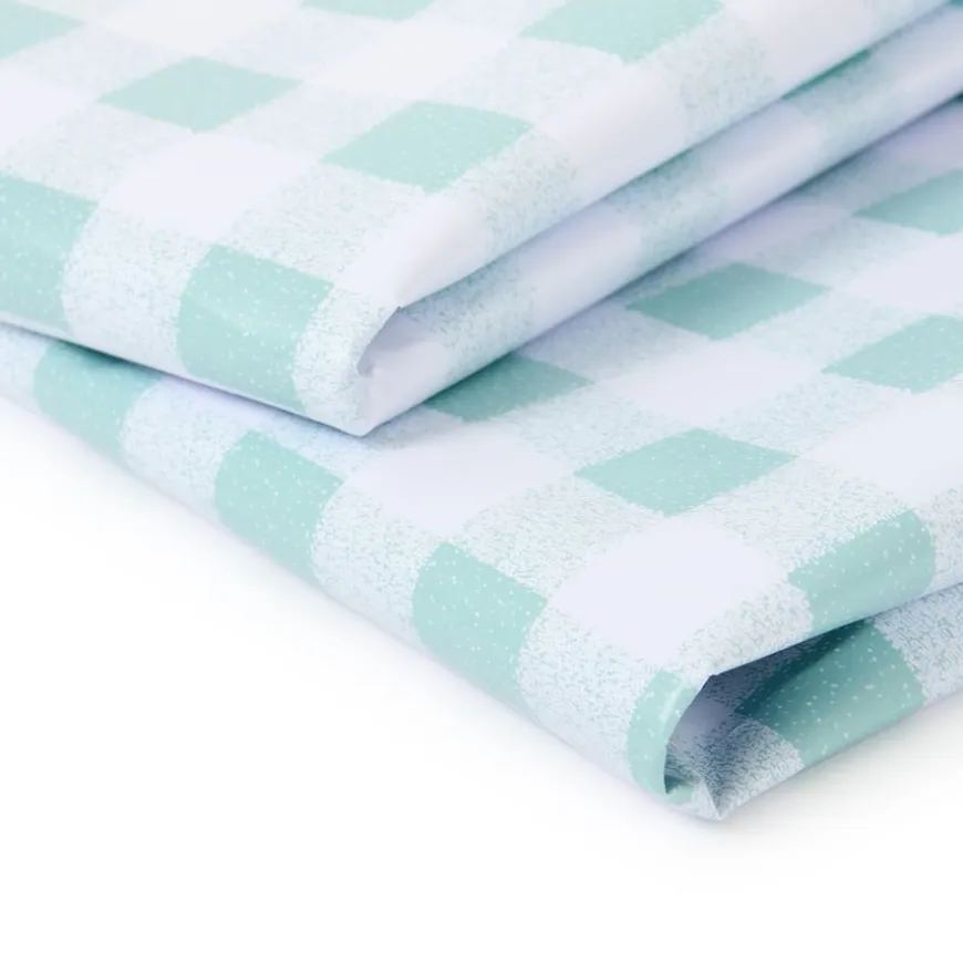 Gingham Tablecloth Duck Egg 2pk 1.4 x1.7m