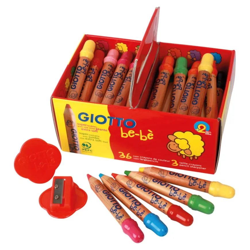 Giotto Be-Be Super Large Chunky Colouring Pencils 36pk