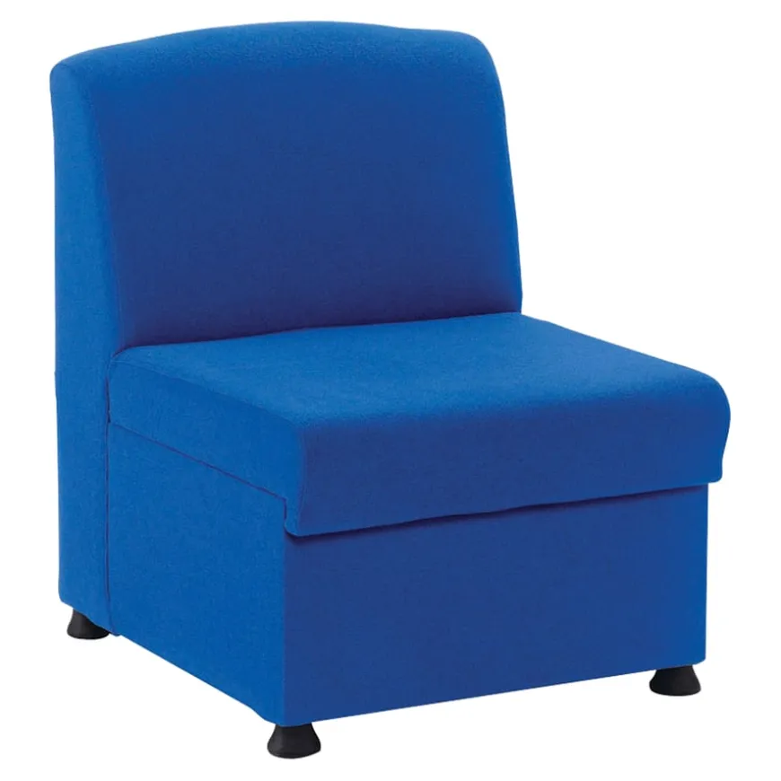 Glacier Modular Seating Upholstered Reception Chair Blue