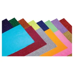 Glitter Paper A4 160GSM Assorted Colours 30pk