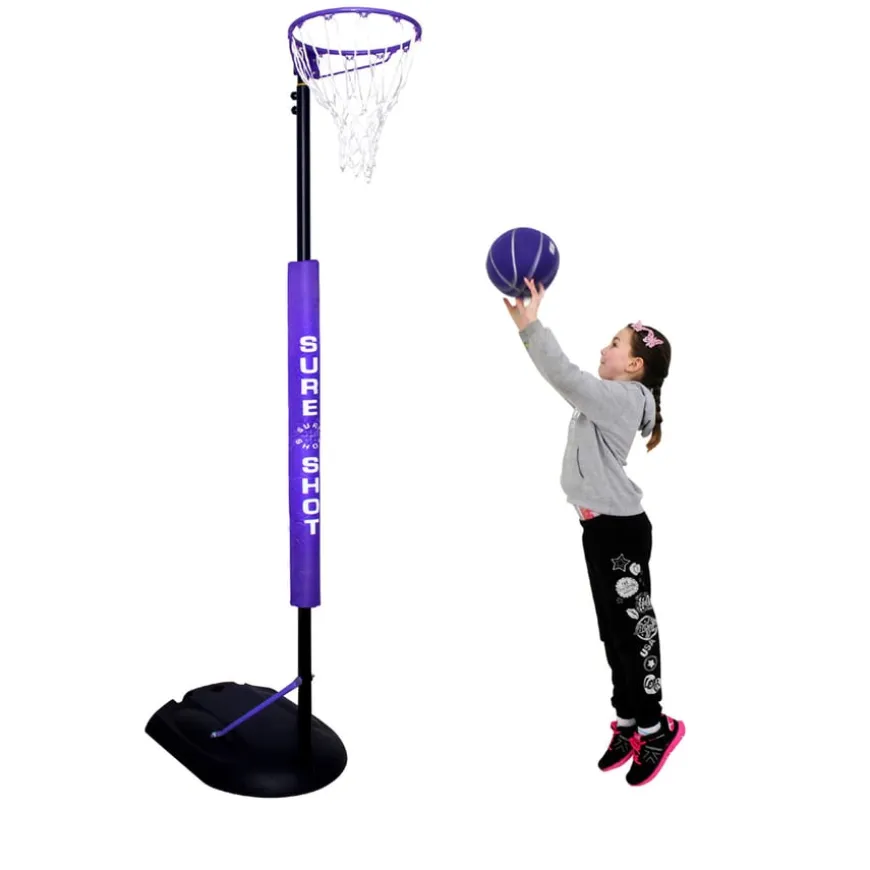 Goal Shot Netball Unit w/ Pole Padding