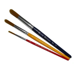 Golden Nylon Round Paint Brushes Assorted 30pk