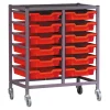 Gratnells 2 Column Tray Trolley For Shallow Trays