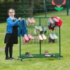 Green Double Sided Metal Wellie Rack Stand