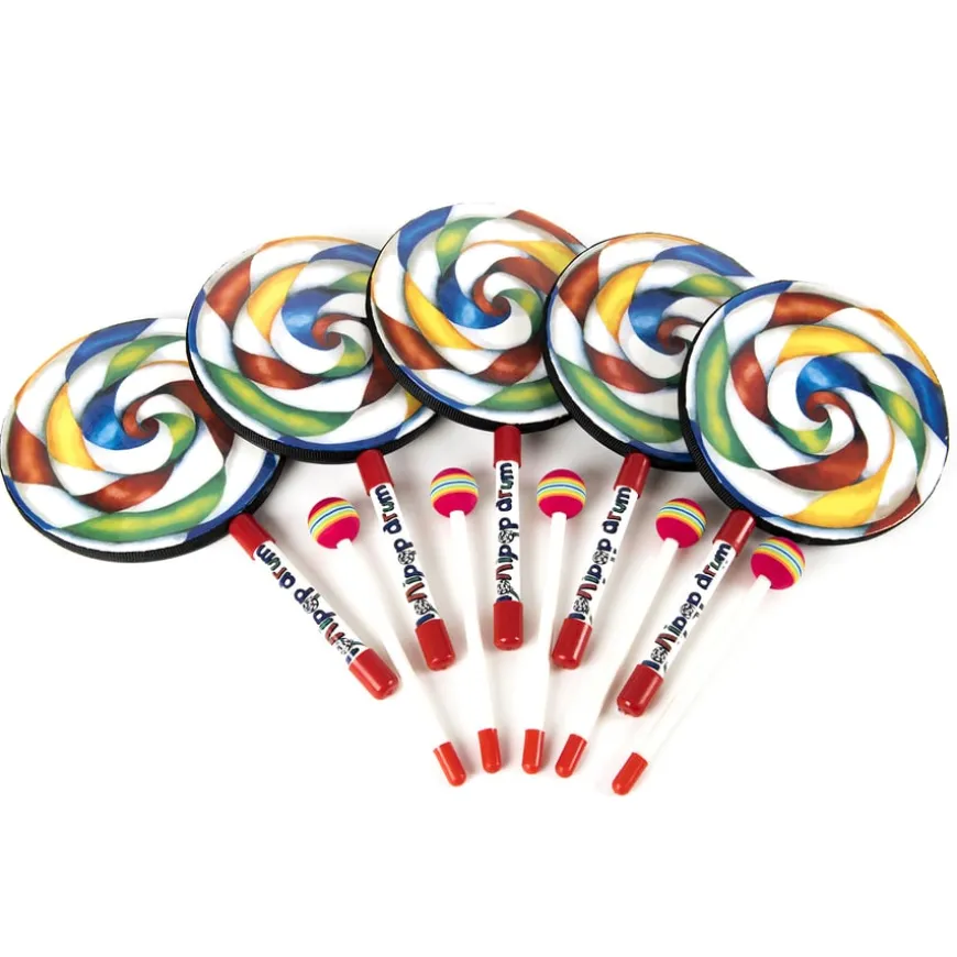 Hand Drums and Beaters Candy Design 5pk Diameter 15cm