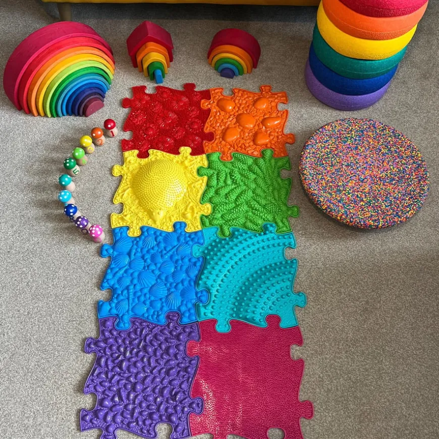 Happy Feet Sensory Play Mats 8pk