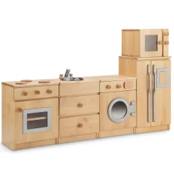 Hardwood Role Play Kitchen Units
