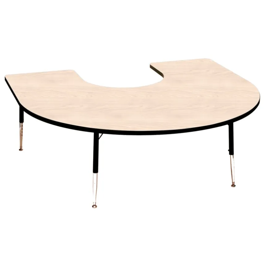 Height Adjustable Horseshoe Classroom Table