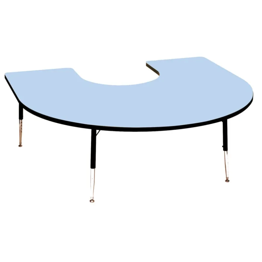 Height Adjustable Horseshoe Classroom Table