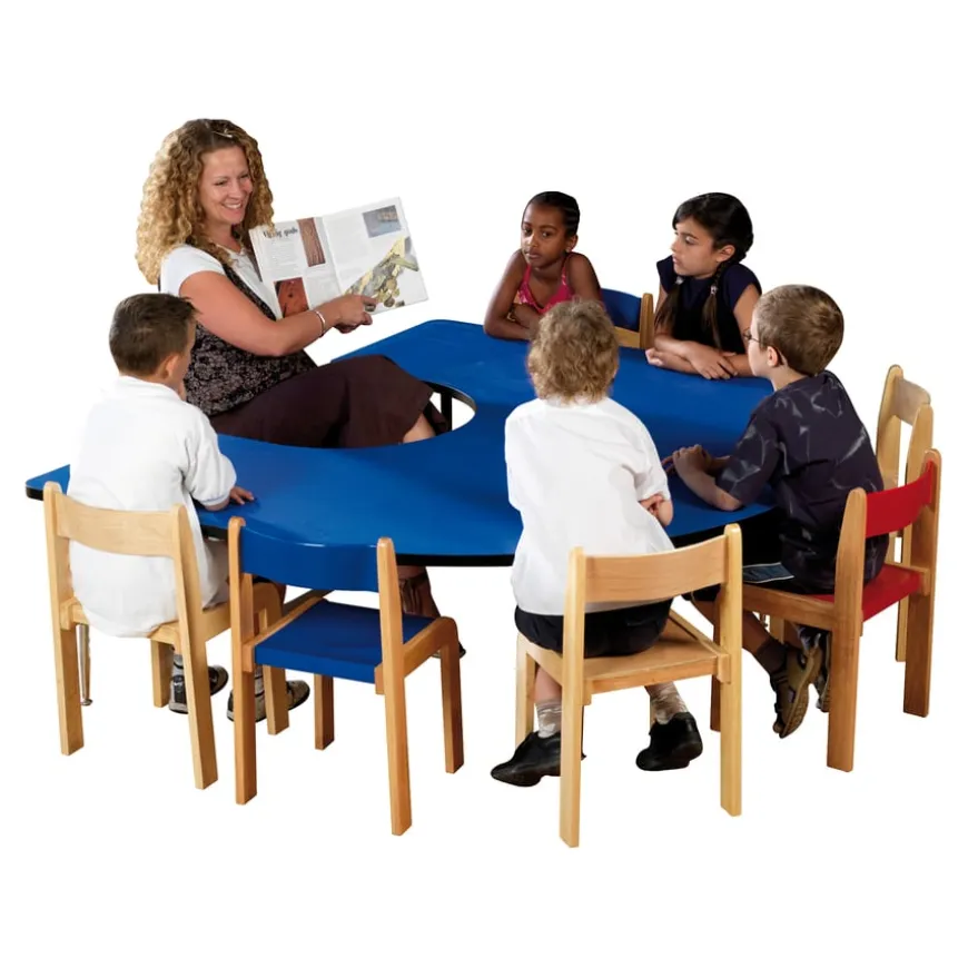 Height Adjustable Horseshoe Classroom Table