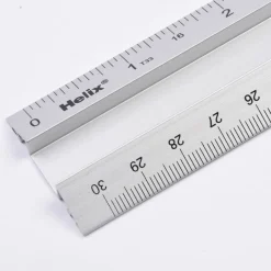 Helix Metal Safety Ruler 30cm 10pk