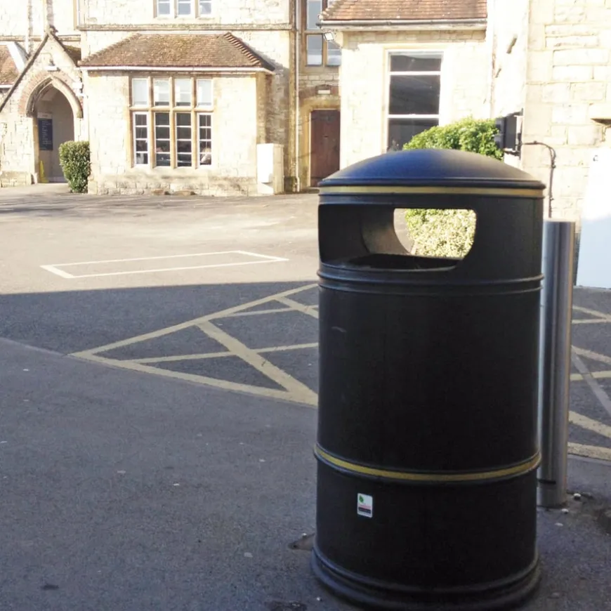 Heritage Round Hooded Litter Bins