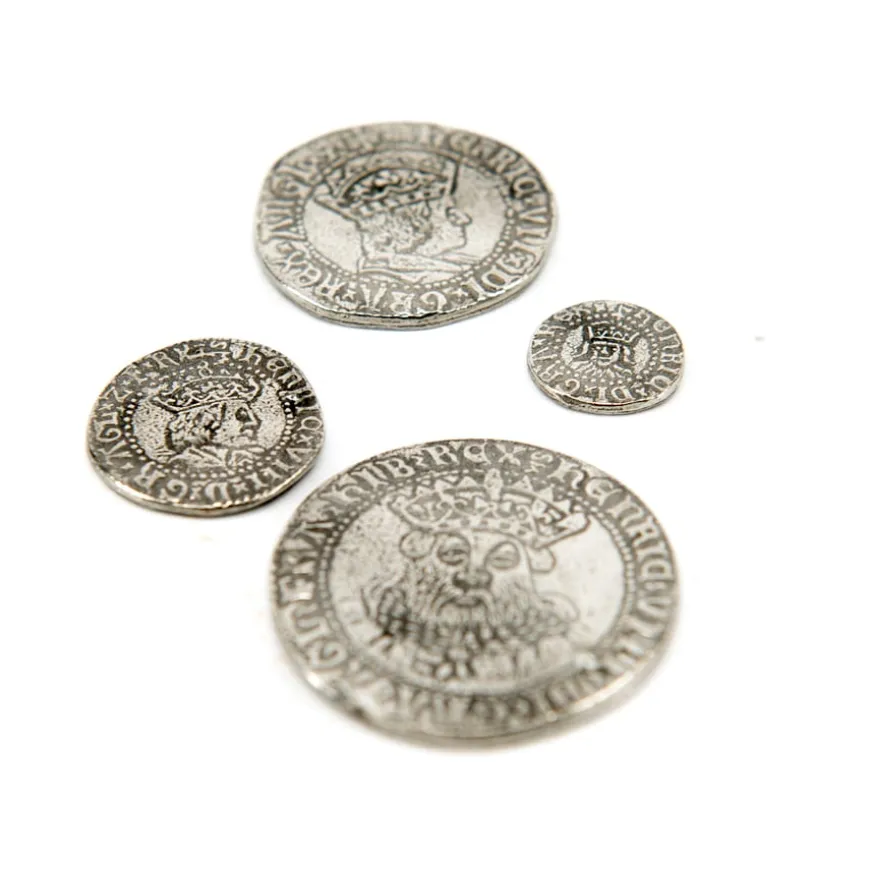 Historical Tudor Coins 4pk