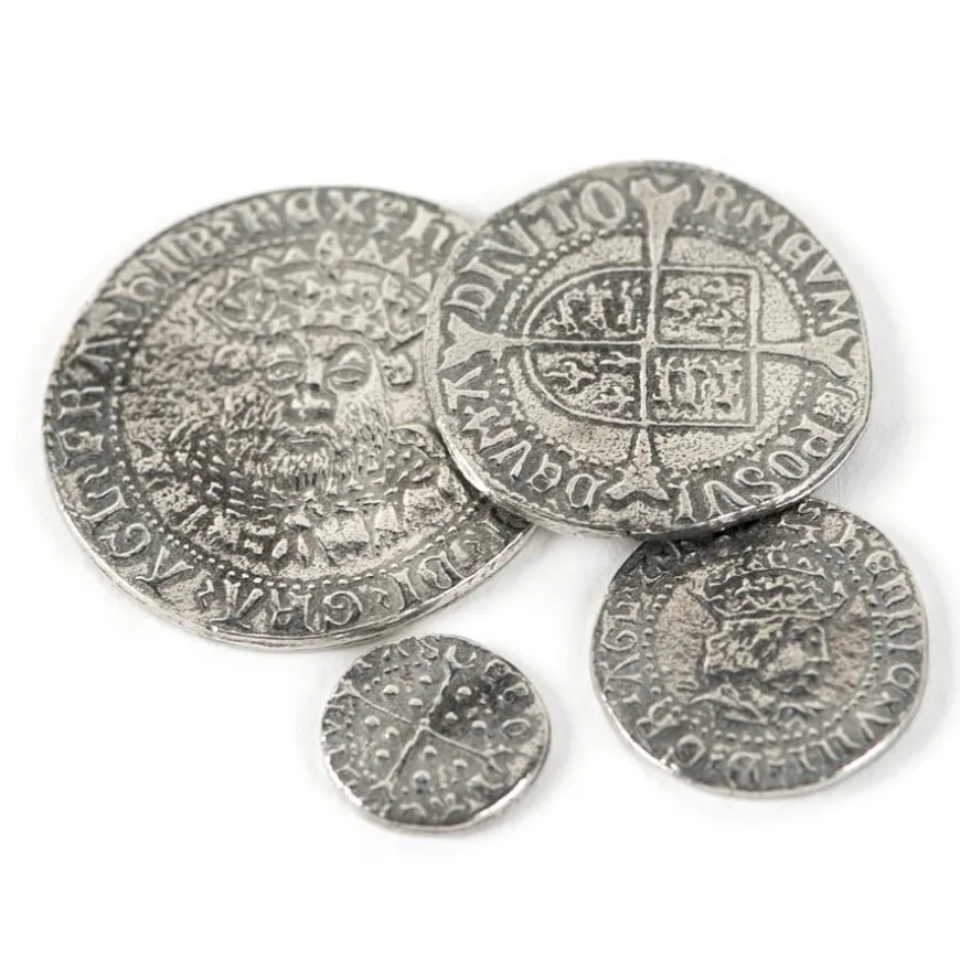 Historical Tudor Coins 4pk