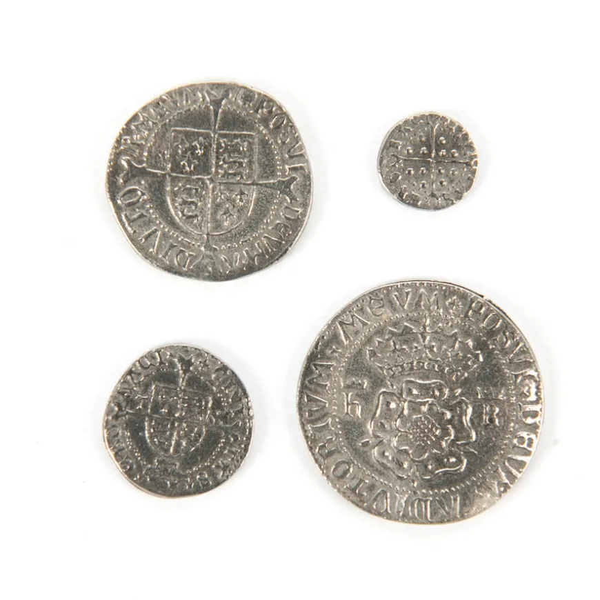 Historical Tudor Coins 4pk