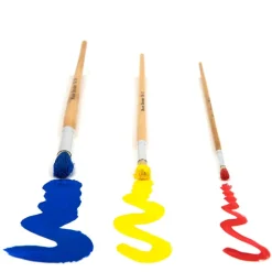Hog Hair Round Head Paint Brushes Assorted 30pk