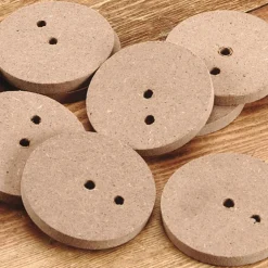 2 Hole Wooden Cam Wheels 5mm Hole 30pk