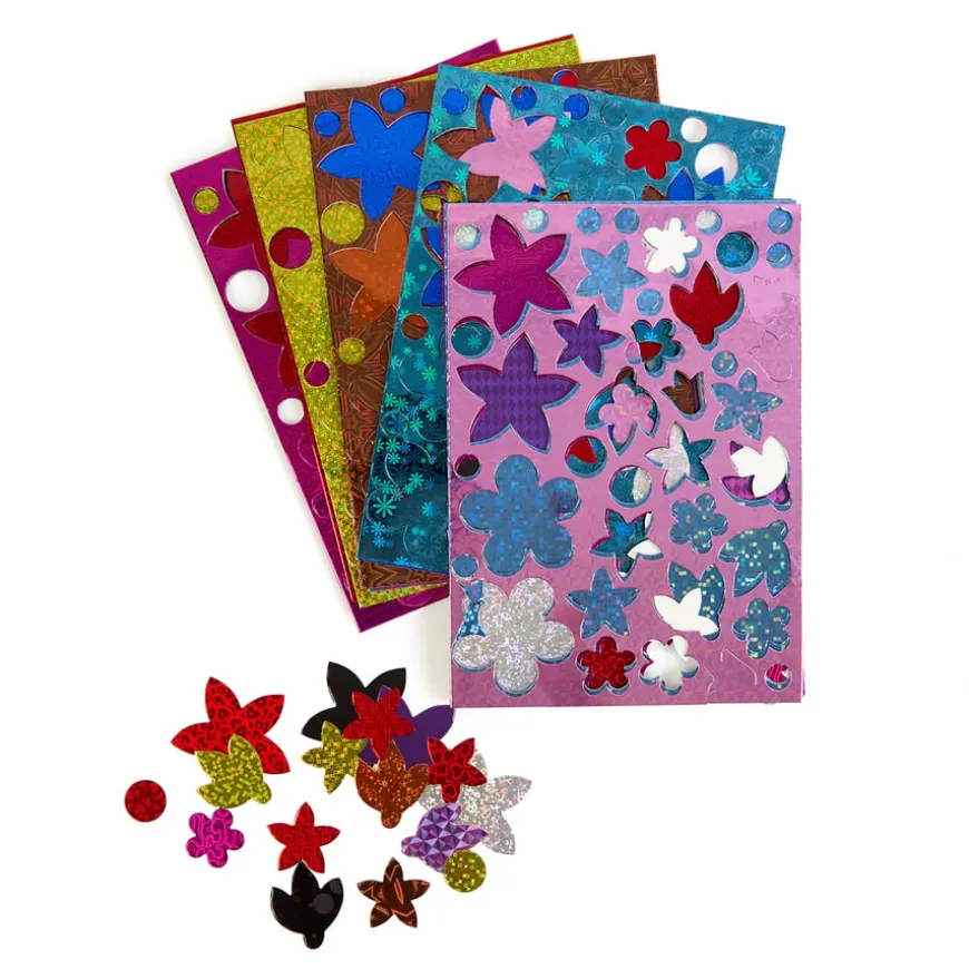 Holographic Card Flowers Assorted 500pk
