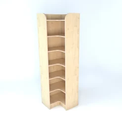 Internal Corner Library Bookcase In Maple