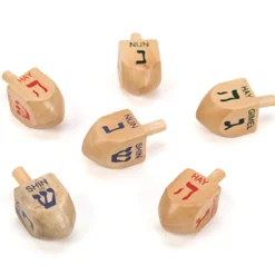 Jewish Children's Game Wooden Dreidels