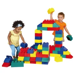 Jumbo Rainbow Building Bricks 84pk