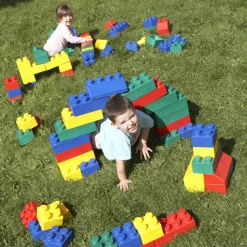 Jumbo Rainbow Building Bricks 84pk