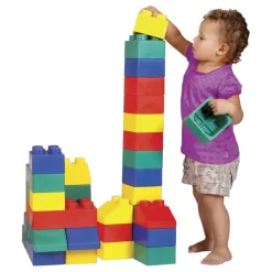 Jumbo Rainbow Building Bricks 84pk