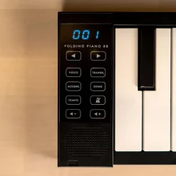 88 Key Lightweight Full Length Folding Piano - Black