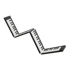 88 Key Lightweight Full Length Folding Piano - Black