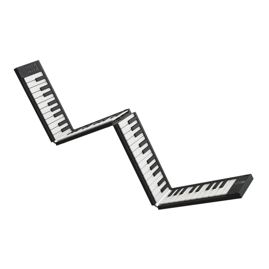 88 Key Lightweight Full Length Folding Piano - Black
