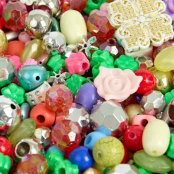 3kg Box Of Assorted Plastic Beads
