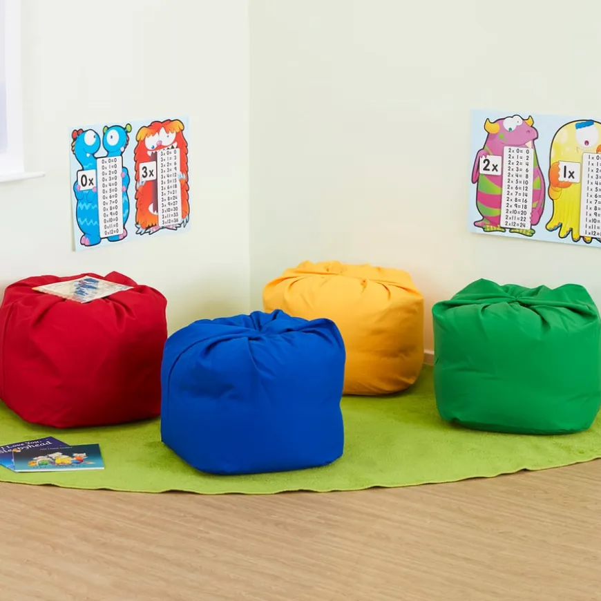 Large Beanbags Primary Colours 4pk