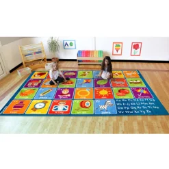 Large Blue Alphabet Carpet