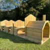 Large Outdoor Wooden Timber Train