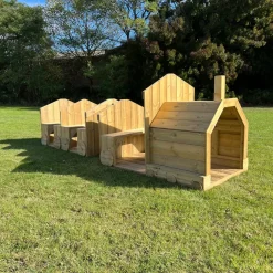 Large Outdoor Wooden Timber Train