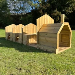 Large Outdoor Wooden Timber Train