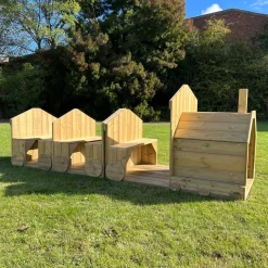 Large Outdoor Wooden Timber Train