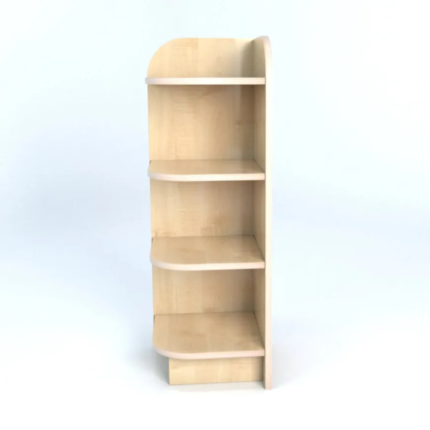 Left Hand Library End Bookcase In Maple