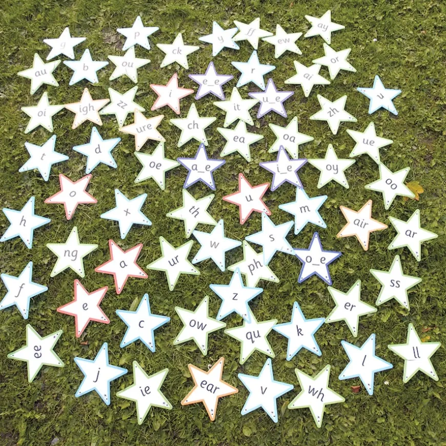 Letter & Sounds Outdoor Stars 68pk