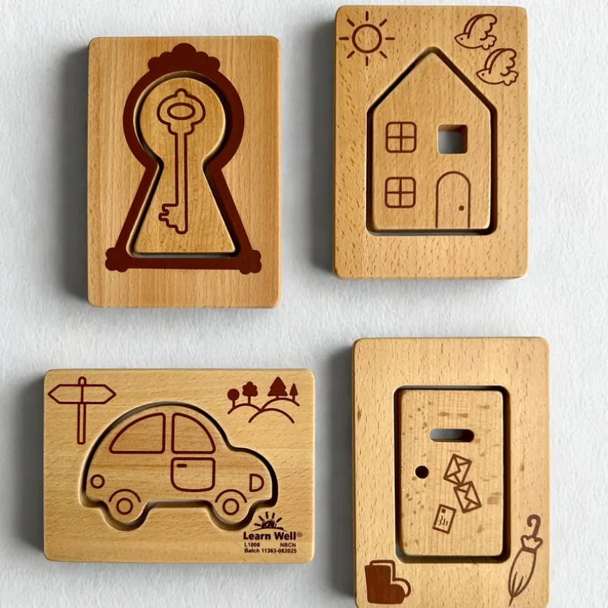 Little Looking Wooden Shape Finders 12pk