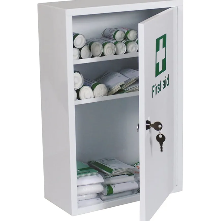 Lockable Wall Mounted First Aid Cabinet