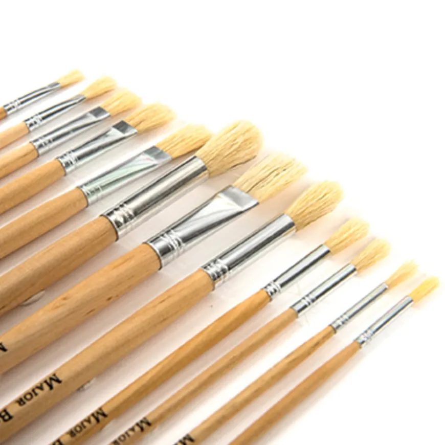 Long Handled Hog Hair Paint Brushes 120pk