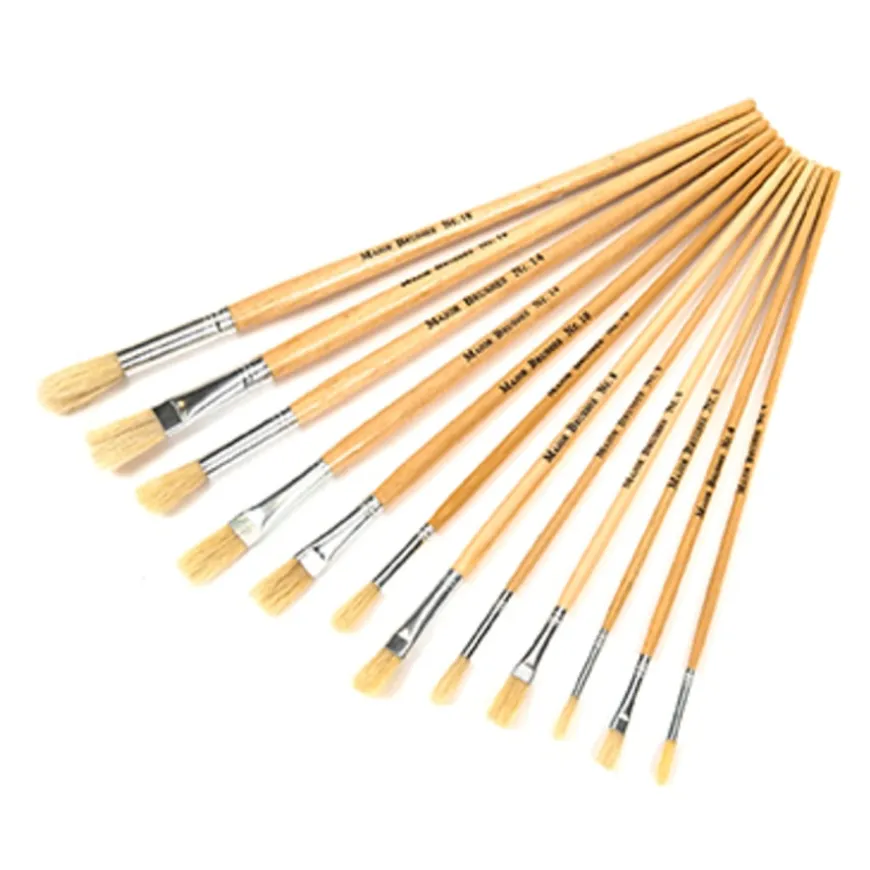 Long Handled Hog Hair Paint Brushes 120pk
