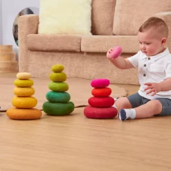 Loose Parts Felt Stacking Shapes Set Assorted Colours