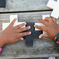 Loose Parts Wooden Crosses Set 45pcs
