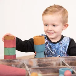 Loose Parts Wooden Shapes Large 72 Piece Set - Earth