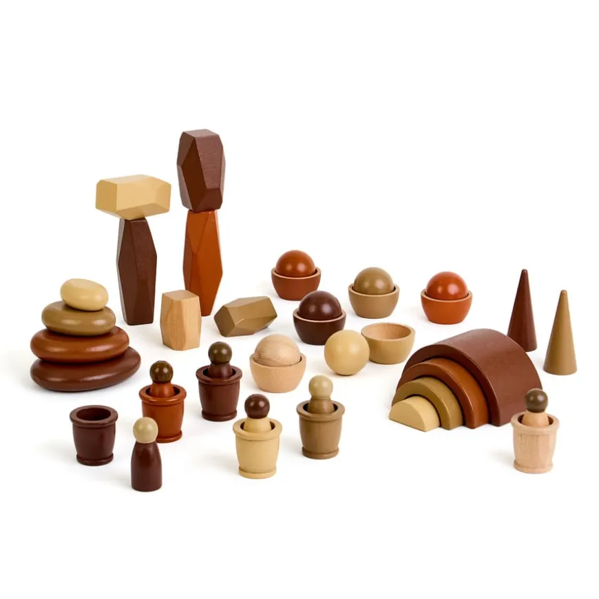 Loose Parts Wooden Tonal Shades Collection