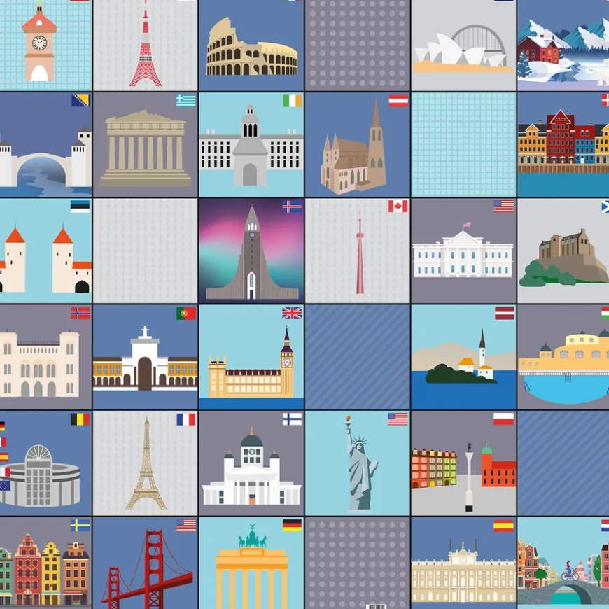 Loti-Bot Mat - Cities around the World