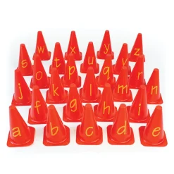 Lowercase a to z Alphabet Cones 23cm 26pk